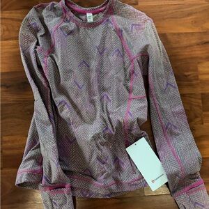 lululemon athletica Chevron Long Sleeve Top - Pink and Purple